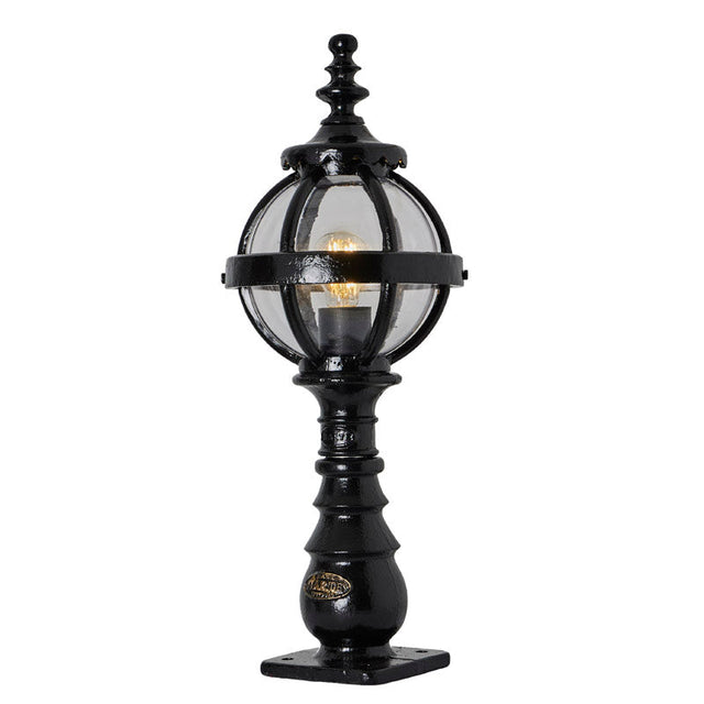 Victorian globe pedestal light in cast iron