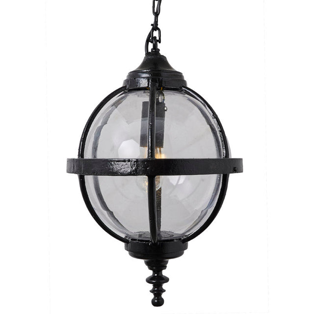 Victorian globe hanging light with chain