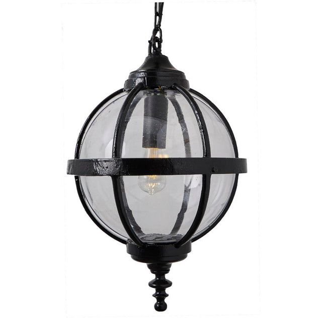 Victorian globe hanging light with chain