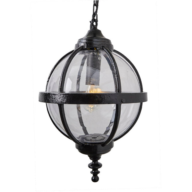 Victorian globe hanging light with chain