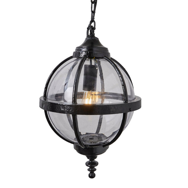 Victorian globe hanging light with chain