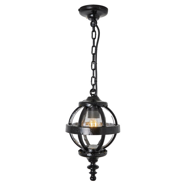 Victorian globe hanging light with chain