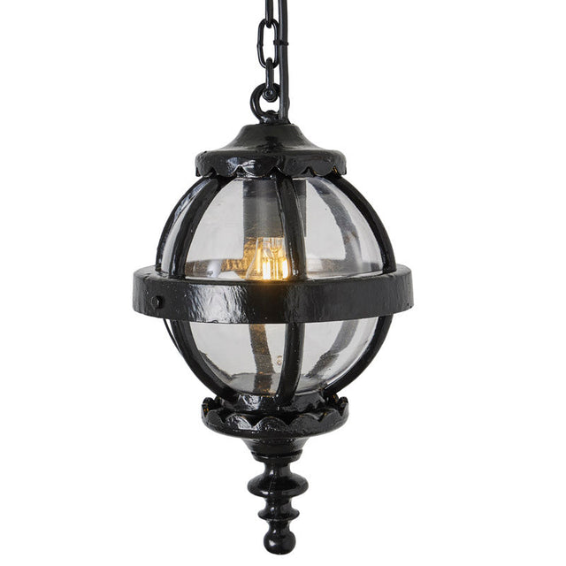 Victorian globe hanging light with chain