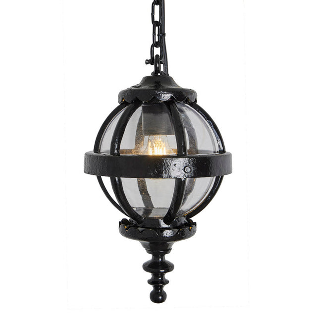 Victorian globe hanging light with chain