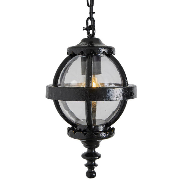 Victorian globe hanging light with chain