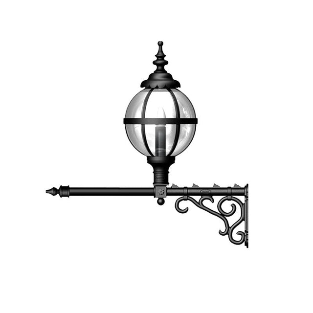 Victorian globe wall light with extension