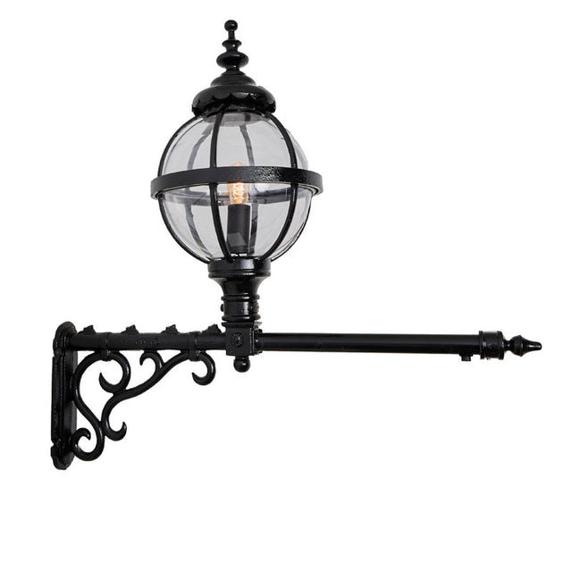 Victorian globe wall light with extension