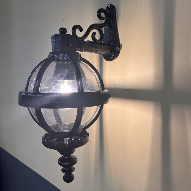 Victorian downturned globe wall light