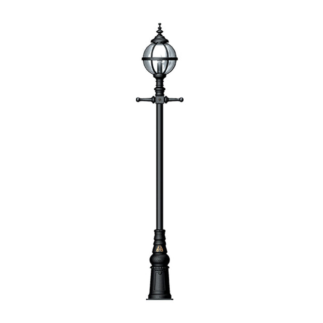 Victorian style globe lamp post in cast iron