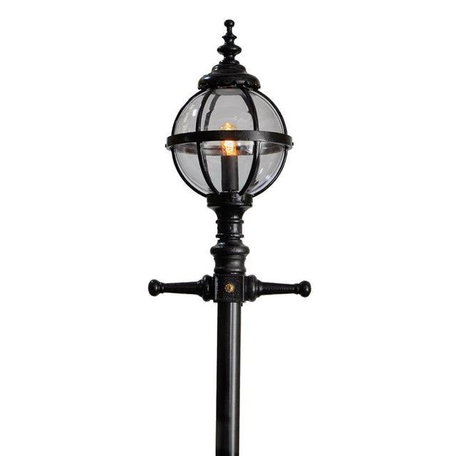 Victorian style globe lamp post in cast iron