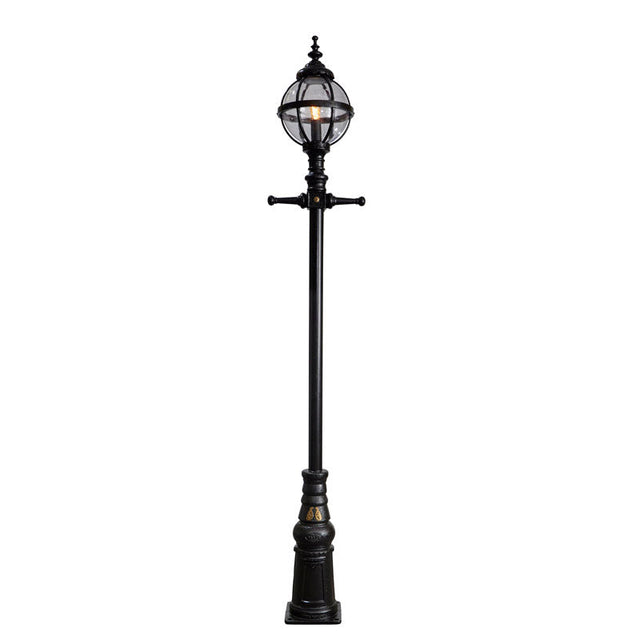 Victorian style globe lamp post in cast iron