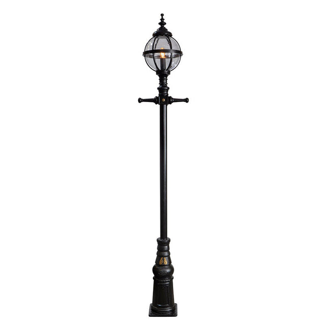 Victorian style globe lamp post in cast iron