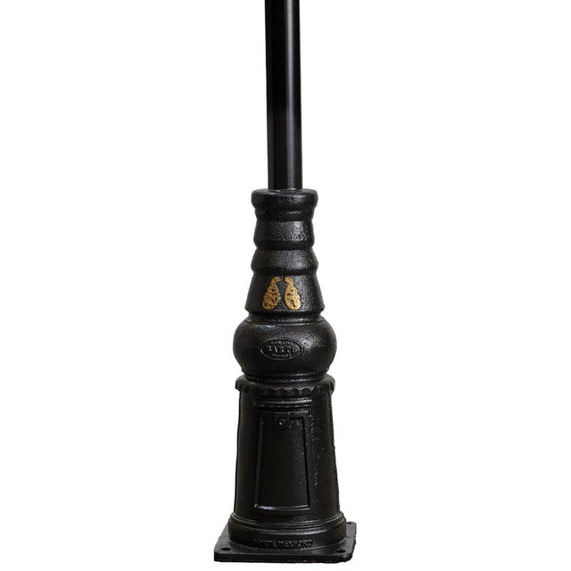 Victorian style globe lamp post in cast iron