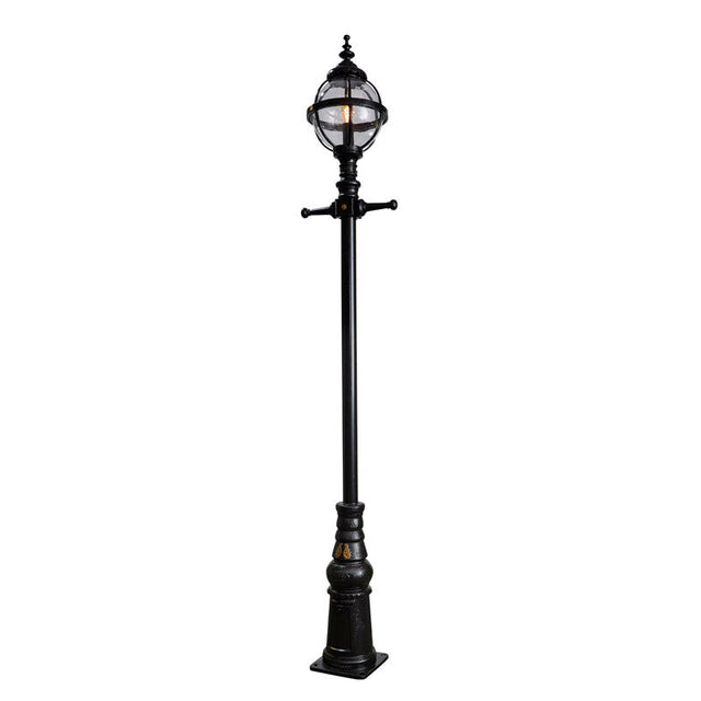 Victorian style globe lamp post in cast iron