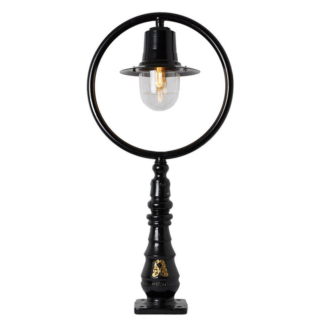 Classic railway style pedestal light in cast iron and steel