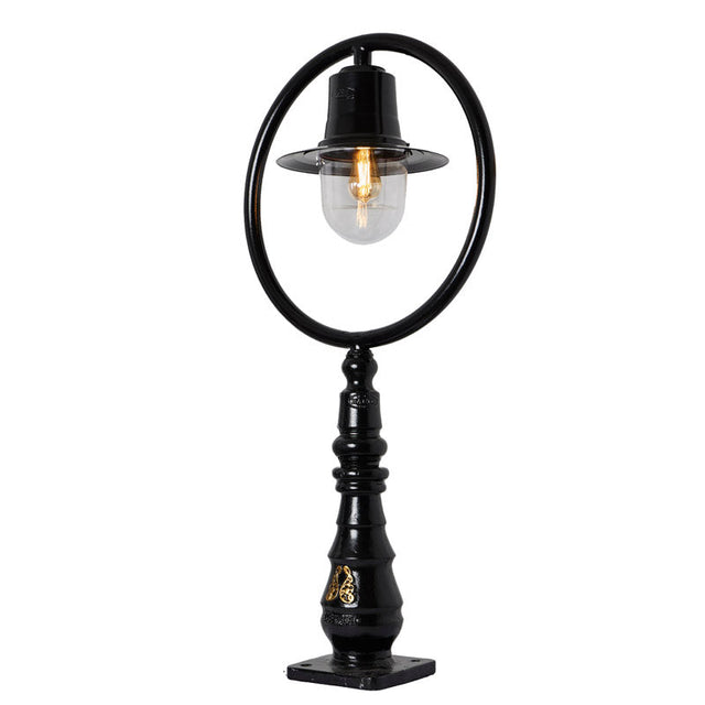 Classic railway style pedestal light in cast iron and steel