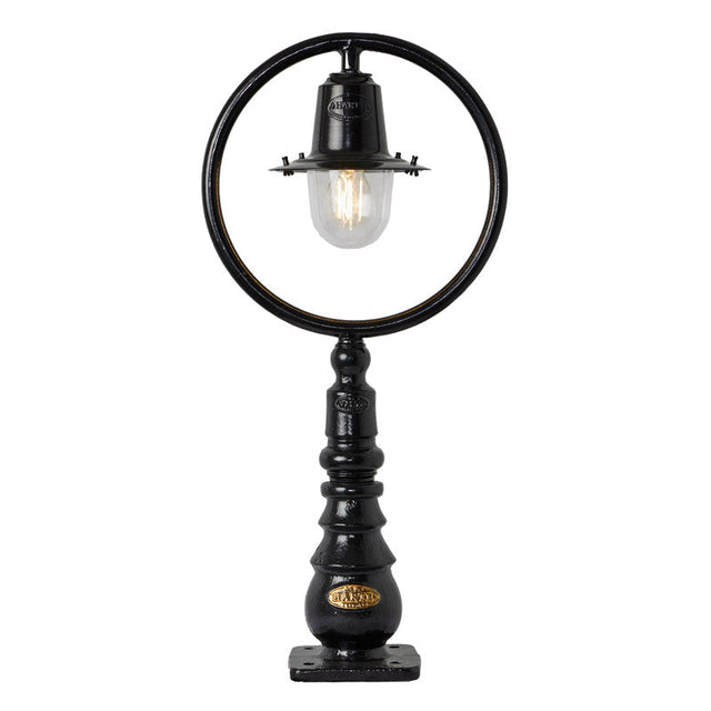 Classic railway style pedestal light in cast iron and steel