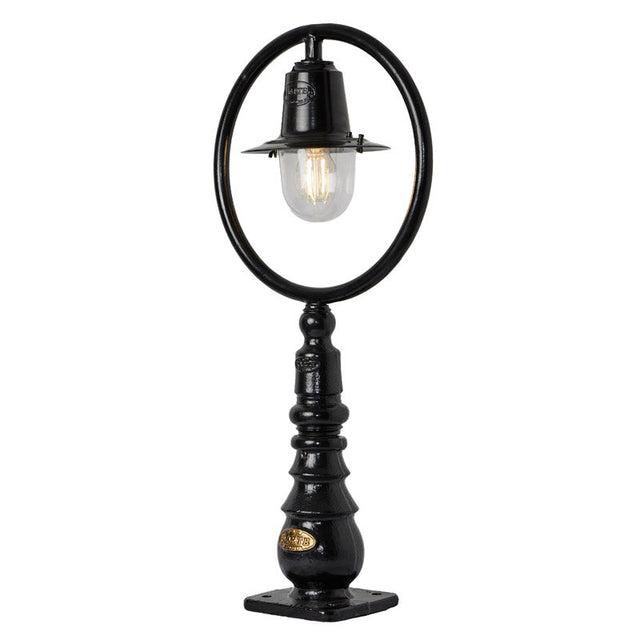 Classic railway style pedestal light in cast iron and steel