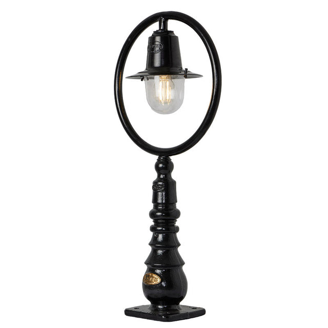 Classic railway style pedestal light in cast iron and steel