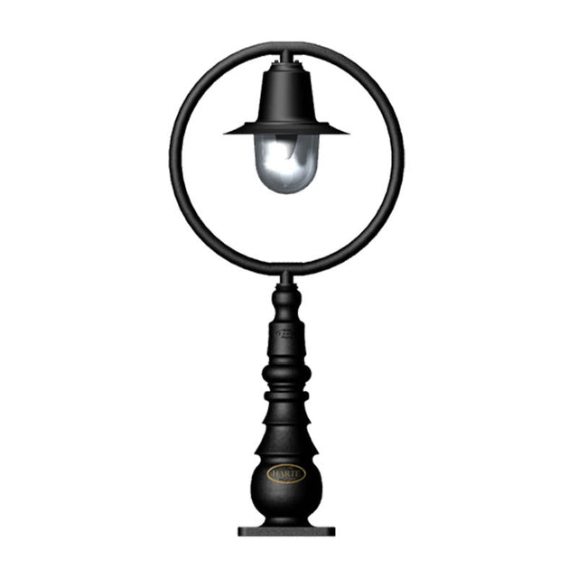 Classic railway style pedestal light in cast iron and steel