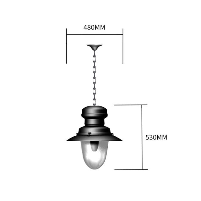 Classic railway hanging light with chain