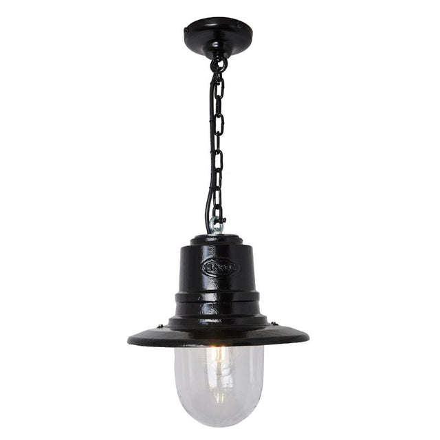 Classic railway style hanging light with chain