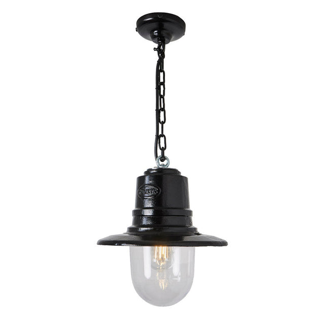 Classic railway style hanging light with chain