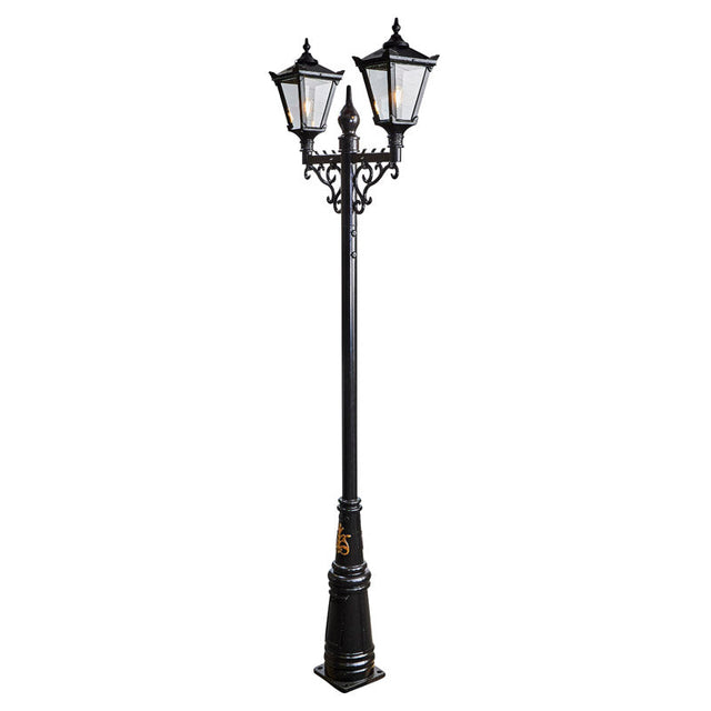 Victorian style large double headed lamp post