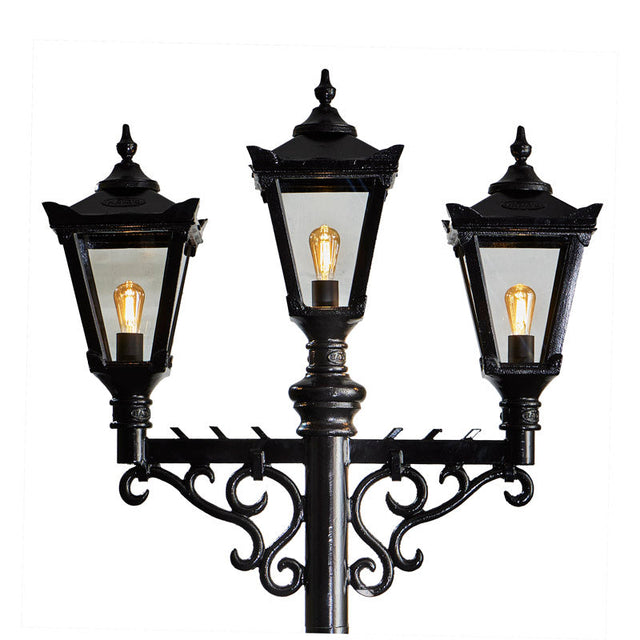 Victorian style large triple headed lamp post