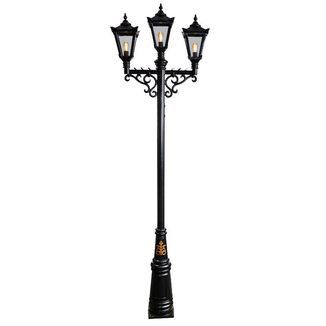 Victorian style large triple headed lamp post