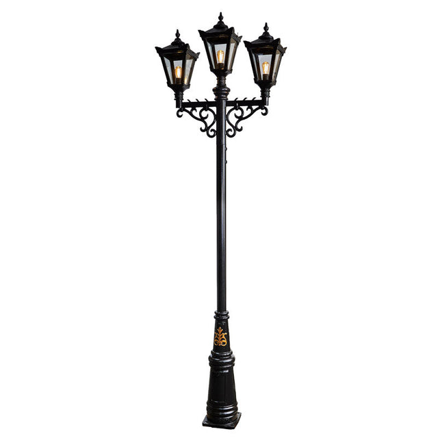 Victorian style large triple headed lamp post