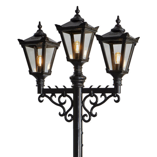 Victorian style large triple headed lamp post