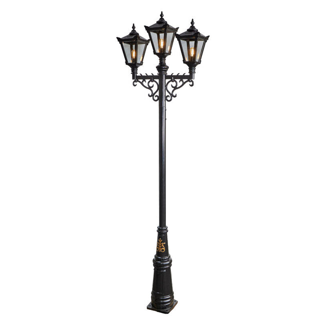 Victorian style large triple headed lamp post