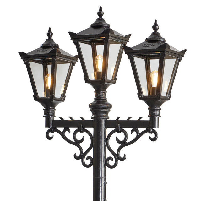 Victorian style large triple headed lamp post