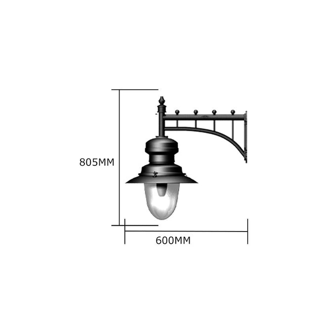 Large classical railway style wall light