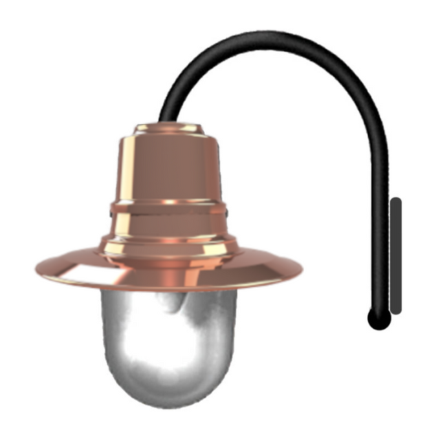 Vintage tear drop wall light in copper and