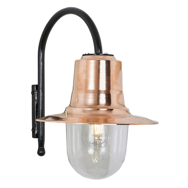 Vintage tear drop wall light in copper and