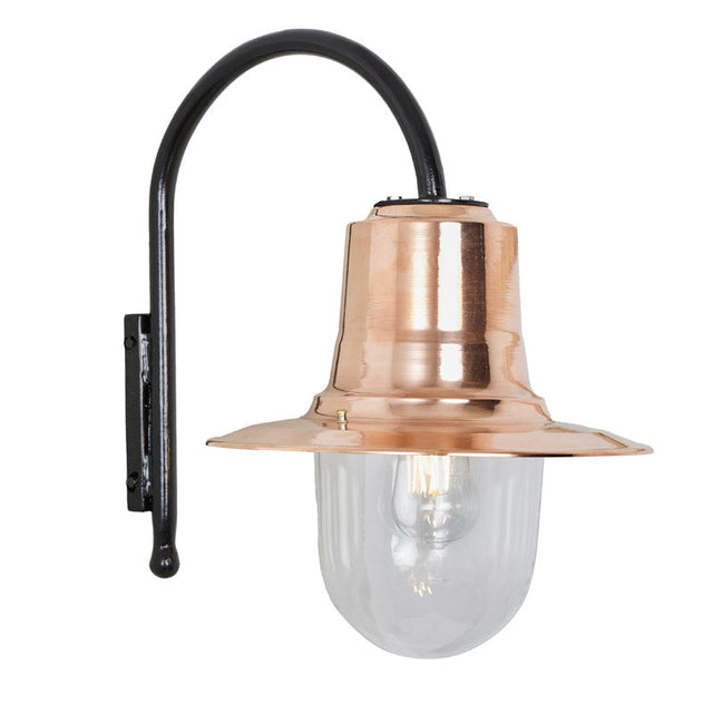 Vintage tear drop wall light in copper and