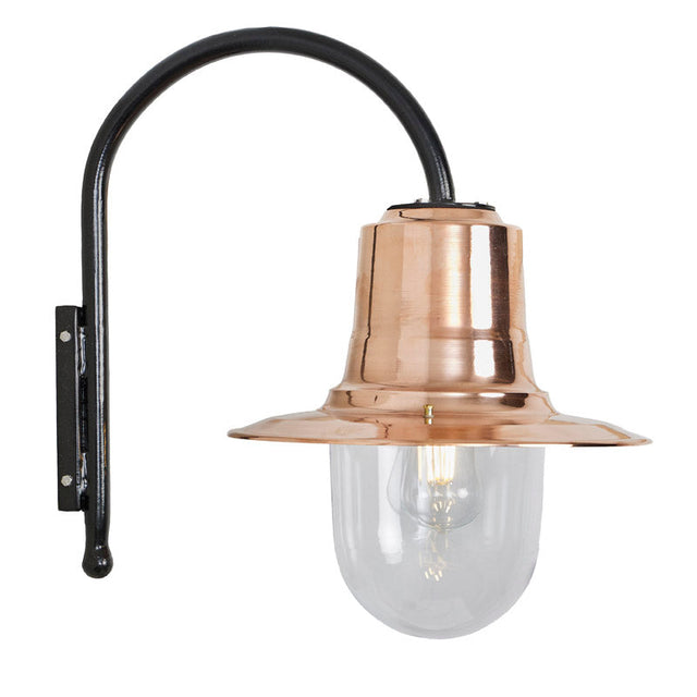 Vintage tear drop wall light in copper and