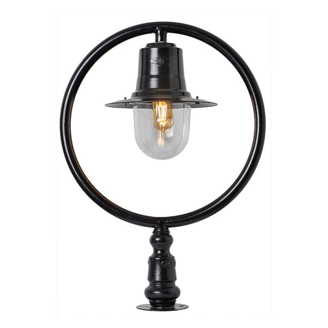 Classic railway style pier light for narrow pier caps