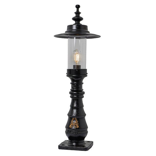 Georgian style pedestal light in cast iron and steel