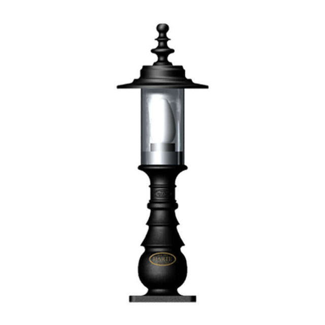 Georgian style pedestal light in cast iron and steel