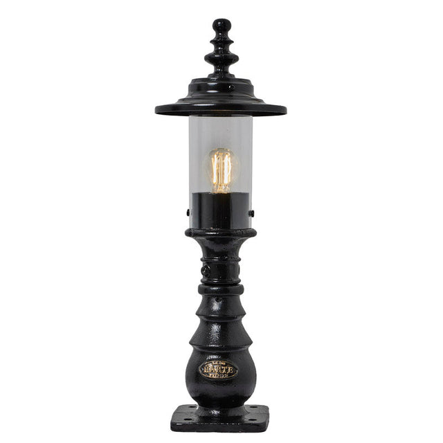 Georgian style pedestal light in cast iron and steel