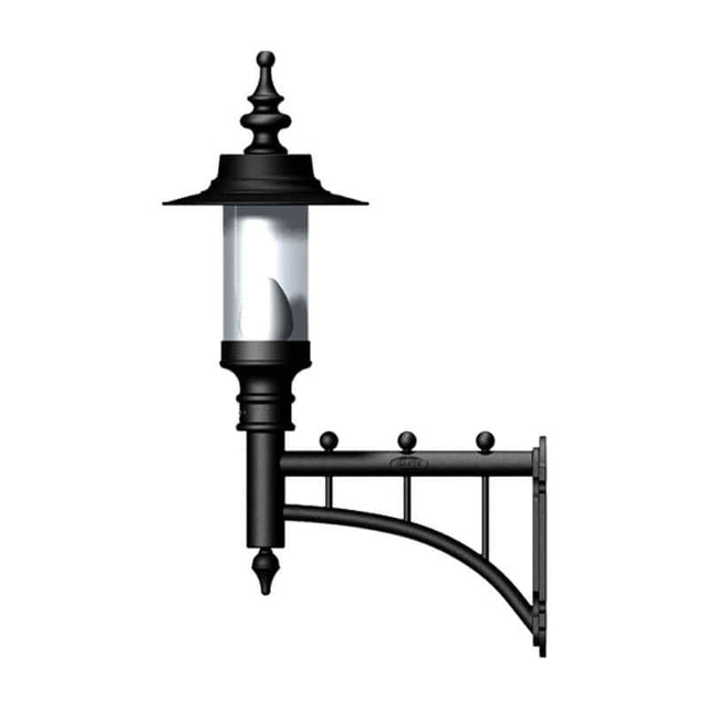 Georgian style wall light in cast iron and steel