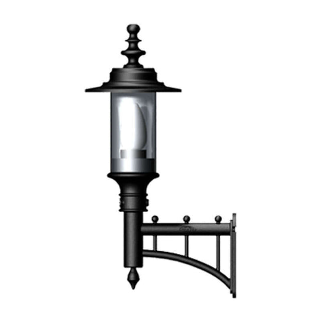 Georgian style wall light in cast iron and steel