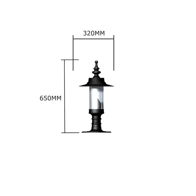 Georgian style pier light for flat piers