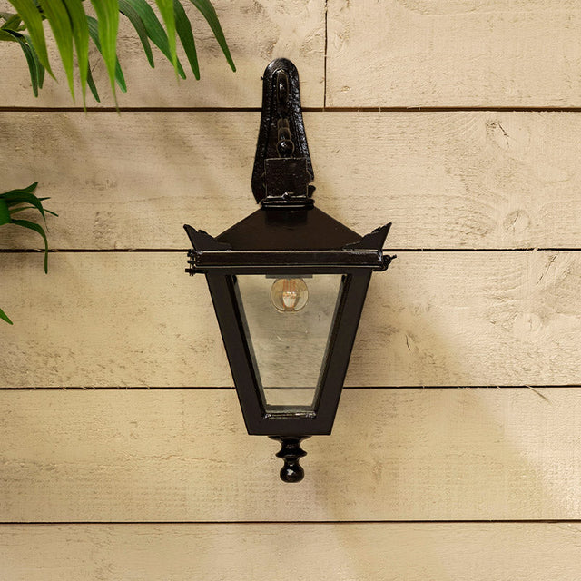 Victorian traditional cast iron downturned wall light