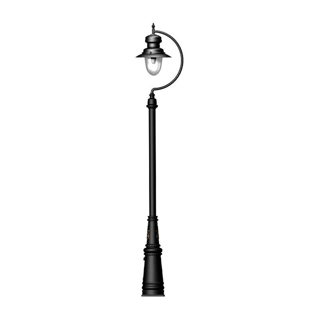 Vintage tear drop lamp post in cast iron and steel