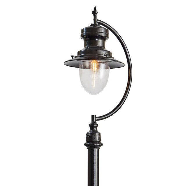 Vintage tear drop lamp post in cast iron and steel