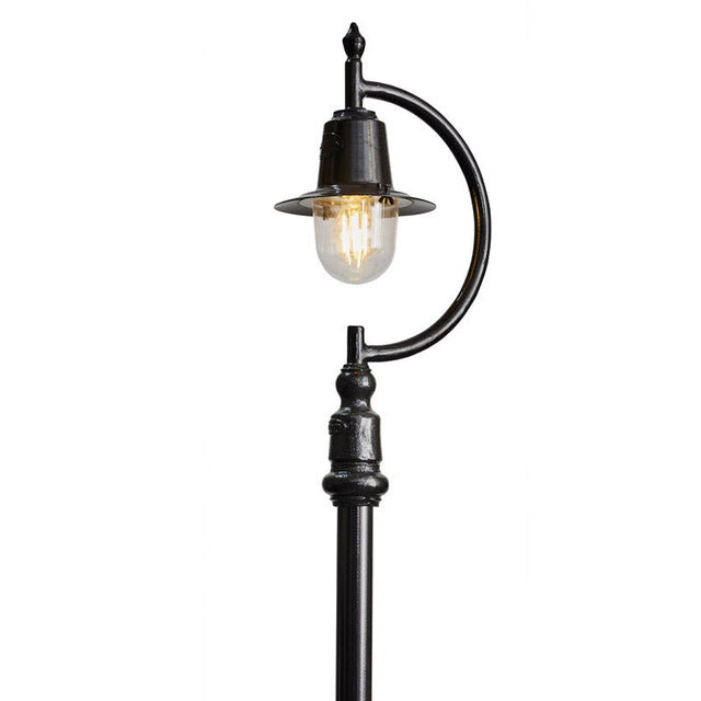 Vintage tear drop lamp post in cast iron and steel